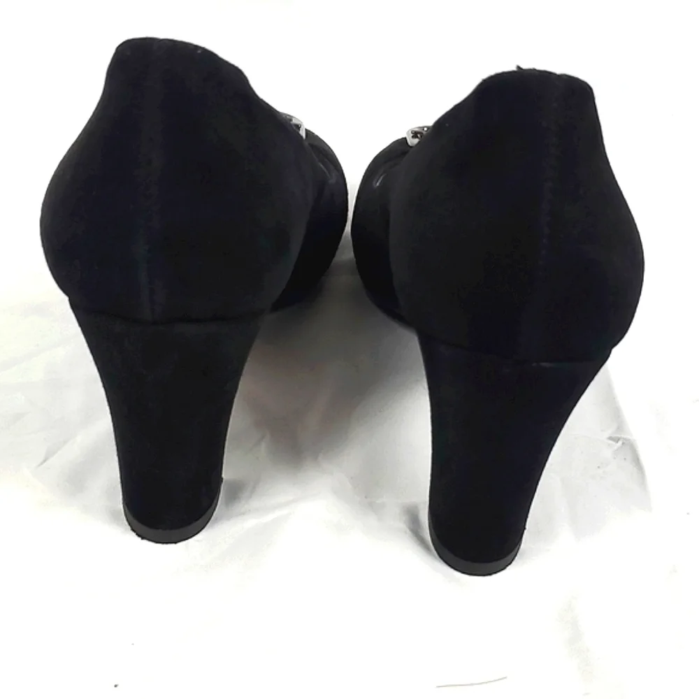 Aquatalia Black Suede Heels‎